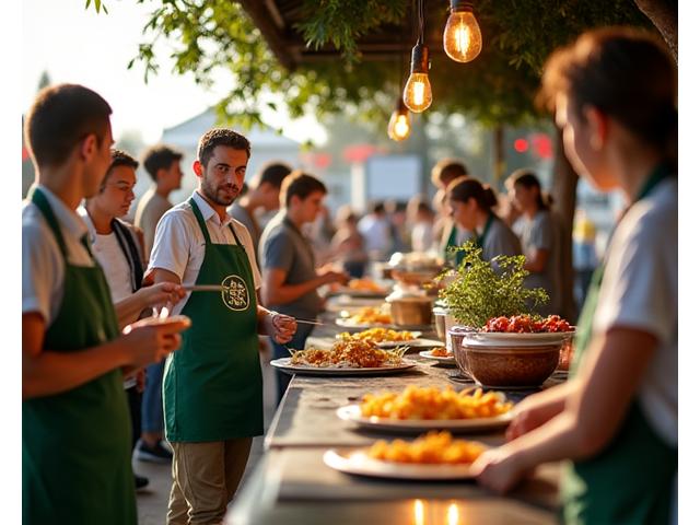 Food truck at a bustling Melbourne music festival